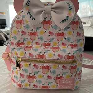 Loungefly Disney minnie mouse floral mini backpack